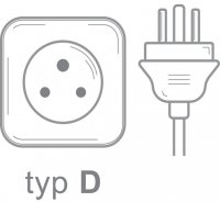 Gniazdo elektryczne i wtyczka typu D