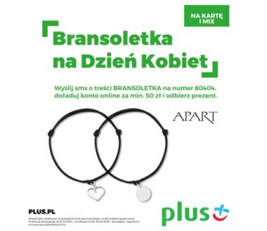 Bransoletka na Dzień Kobiet w nowej promocji Plusa dla klientów usług prepaid i mix