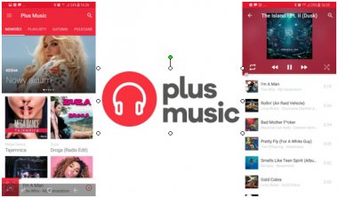 Plus Music logo wygląd
