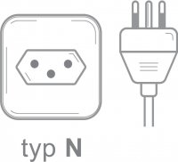 Gniazdo elektryczne i wtyczka typu N