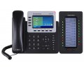 Telefon IP Grandstream GXP2140 widok z przodu z przystawką sekretarską Grandstream GXP2200