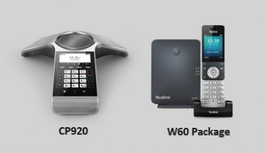 Telefon konferencyjny Yealink CP920 oraz zestaw IP DECT W60 dostępne w dystrybucji KONTEL