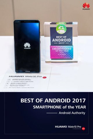 Huawei Mate 10 Pro z tytułem Best of CES 2018