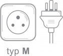 Gniazdo elektryczne i wtyczka typu M