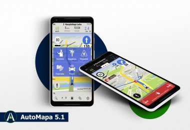 AutoMapa Android 5.1 z nowym interfejsem użytkownika już w Google Play