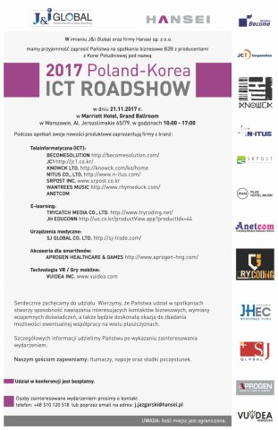 2017 Poland - Korea ICT RoadShow