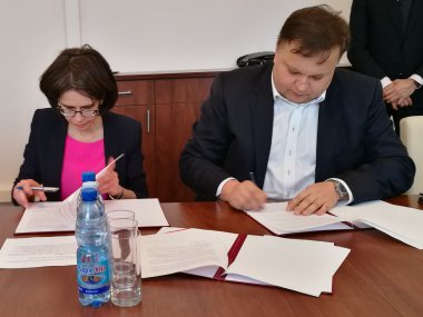 Na zdjęciu od lewej Anna Streżyńska, Minister Cyfryzacji i Tomasz Szopa, Prezes Zarządu Netii