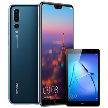 Huawei P20 Pro niebieski z Huawei MediaPad T3 8 czarny