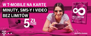 T-Mobile na kartę bez limitu minuty smsy i video - nowa oferta