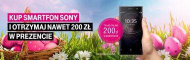 Wielkanocny zając od T‑Mobile rozdaje prezenty za zakup smartfonu z rodziny Sony Xperia