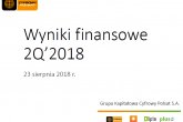 Grupa Cyfrowy Polsat podsumowuje drugi kwartał 2018 roku
