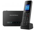 Telefon bezprzewodowy Grandstream DP720 widok z boku i baza do telefonu Grandstream DP750 widok z przodu