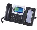 Telefon IP Grandstream GXP2140 widok z prawej z przystawką sekretarską Grandstream GXP2200