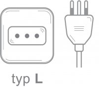 Gniazdo elektryczne i wtyczka typu L