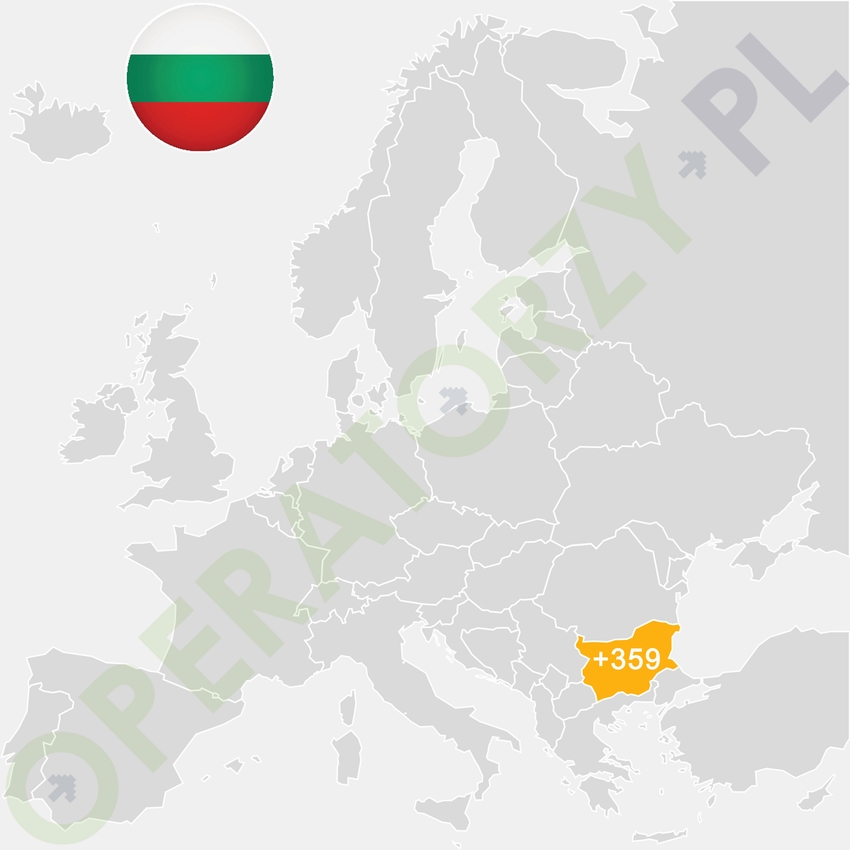 Gdzie jest Bułgaria - mapa Europy - numer kierunkowy do Bułgarii to +359