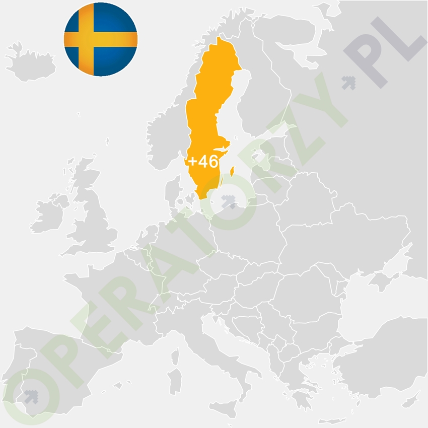 Gdzie jest Szwecja - mapa Europy - numer kierunkowy do Szwecji to +46