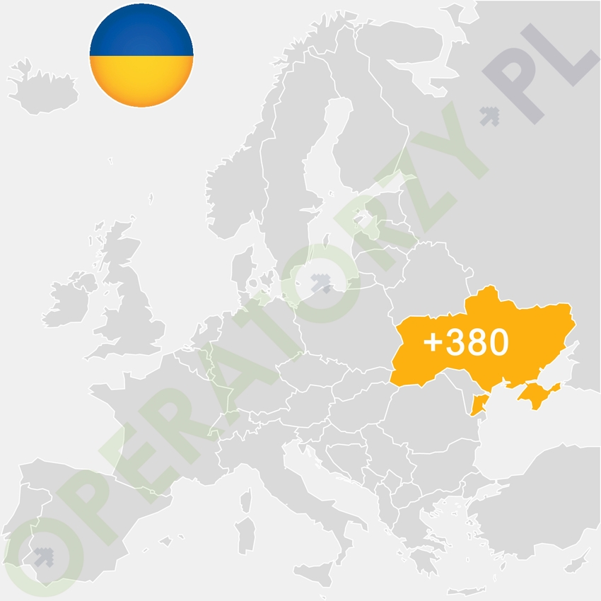 Gdzie jest Ukraina - mapa Europy - numer kierunkowy do Ukrainy to +380