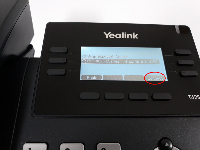 Yealink T42S bluetooth conect scan