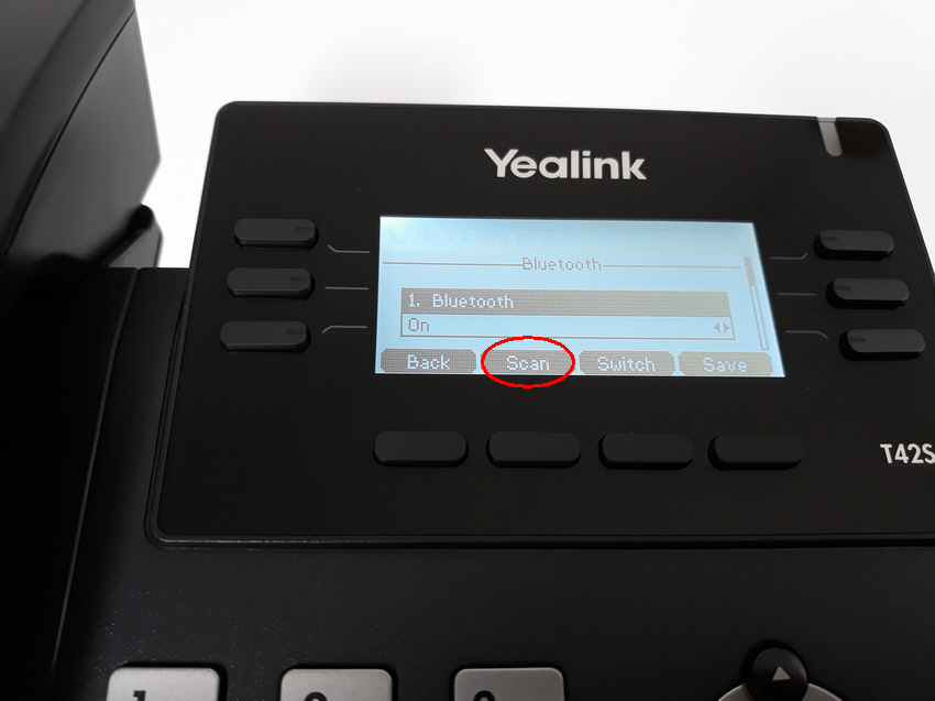 Yealink T42S bluetooth conected scan button