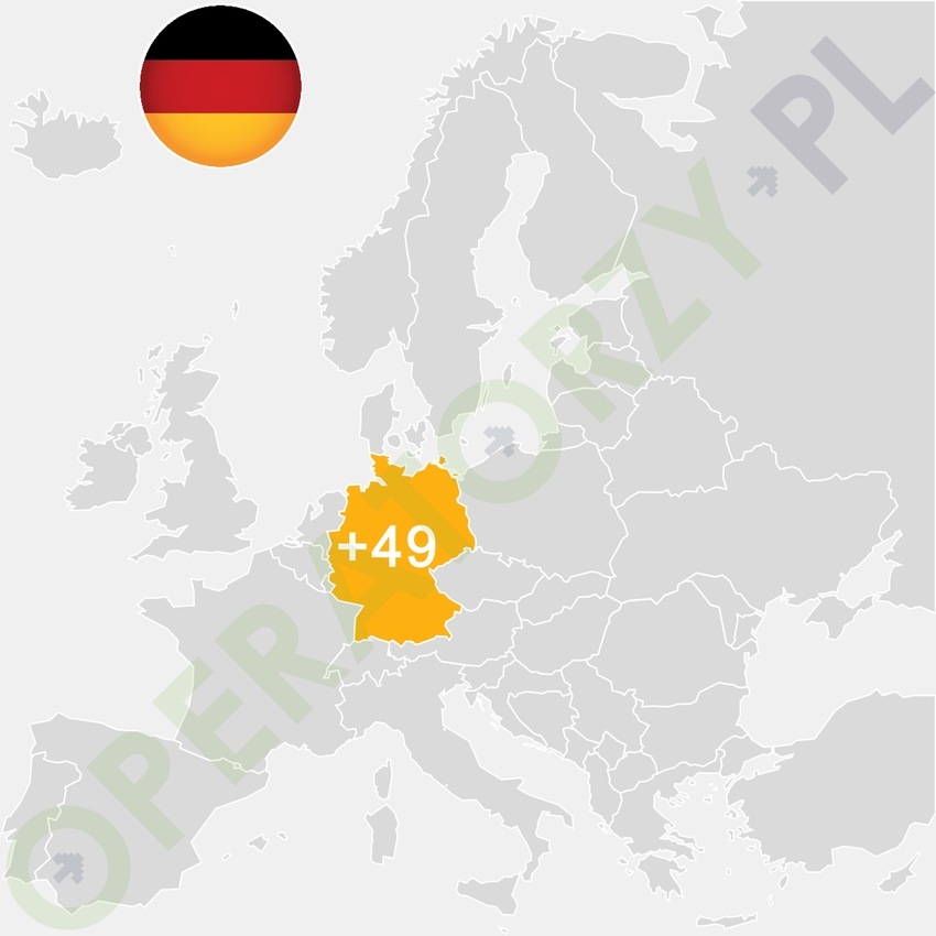 Gdzie są Niemcy - mapa Europy - numer kierunkowy do Niemiec to +49