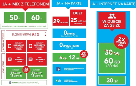 2 x WIĘCEJ INTERNETU w mixie i „na kartach”