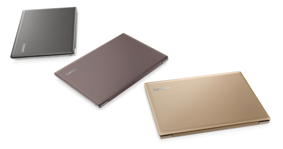 15-calowy IdeaPad 520 w wysokiej klasy metalicznych opcjach kolorystycznych Gold, Iron Grey i Bronze