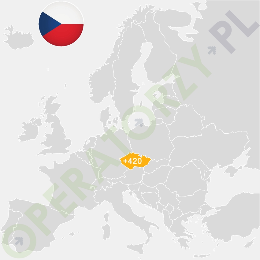 Gdzie są Czechy - mapa Europy - numer kierunkowy do Czech to +420