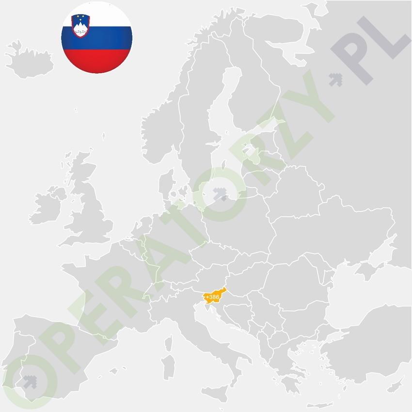 Gdzie jest Słowenia - mapa Europy - numer kierunkowy do Słowenii to +386