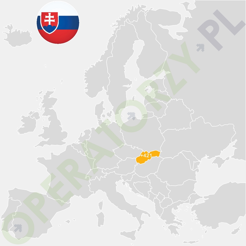 Gdzie jest Słowacja - mapa Europy - numer kierunkowy do Słowacji to +421